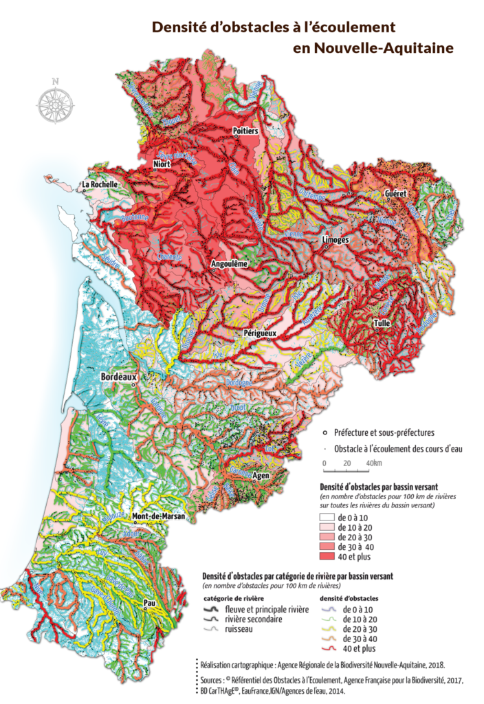 Carte Les usages de l’eau, quelles conséquences ? Nouvelle Aquitaine