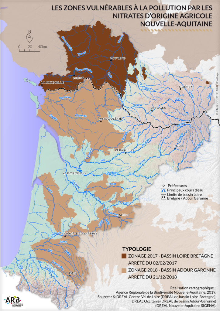 Carte La qualité de la ressource Nouvelle Aquitaine
